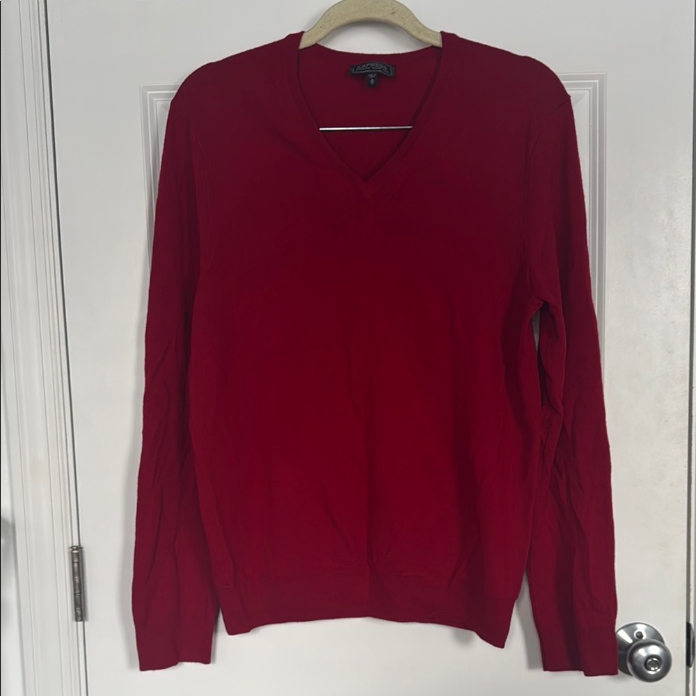 Express Men’s Wool Red V-Neck Sweater